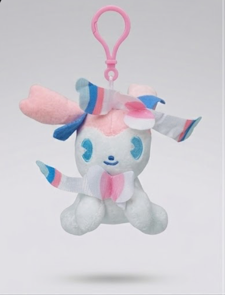 Sylveon Pokemon Cute 4’ Mini Backpack Plush Toy Key Chain