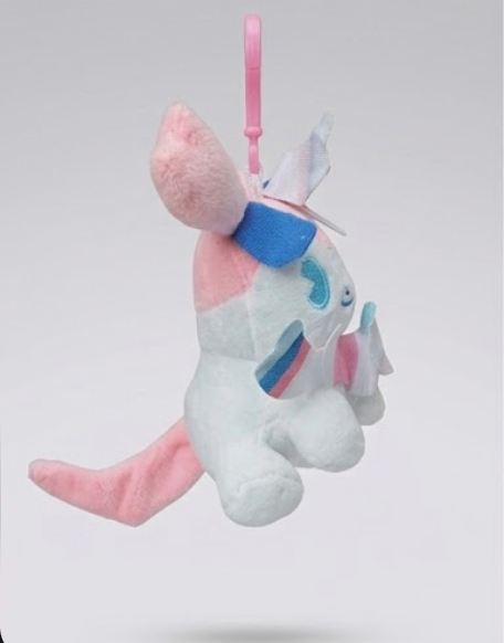 Sylveon Pokemon Cute 4’ Mini Backpack Plush Toy Key Chain